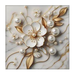 RANDOM White & Gold-Toned Canvas Floral and Botanical Wall Paintings-picture-49