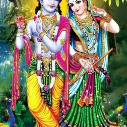 British Terminal Blue & Red Lord Radha Krishna Religious Sticker-54