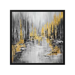 999Store Grey & White Canvas Abstract Painting Wall Art-picture-41