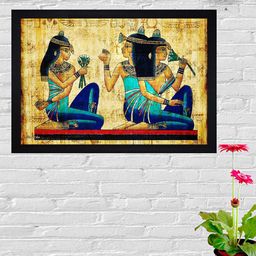 Gallery99 Beige & Blue Wallmonkeys Beautiful Egyptian Printed Framed Wall Art-image-45