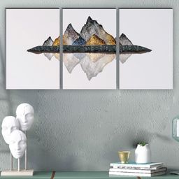 SAF White & Black 3 Pieces Mountain & Water Painting Wall Art-42