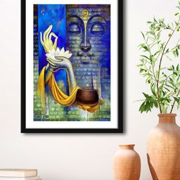 999Store Blue & Black Printed Framed Wall Art-image-87
