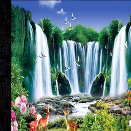PnF Black & Green Paper Floral and Botanical Wall Painting-image-73