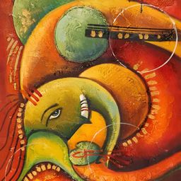 British Terminal Orange & Green Religious Wall Art-image-74