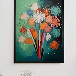 SOWPEACE Green & Rust Abstract Canvas Wall Art-15