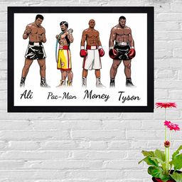 Gallery99 White & Brown Boxers Textured Framed Wall Art-image-73