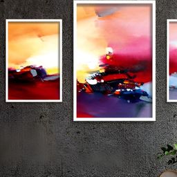 Aura Yellow & Red 3 Pieces Wall Arts-8