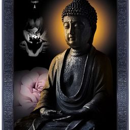 PnF Black & Yellow Wooden Religious Wall Art-picture-26
