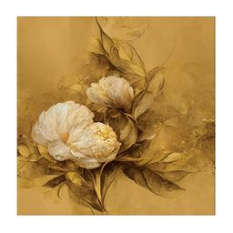 RANDOM Gold-Toned & Beige Canvas Floral and Botanical Wall Frame-picture-8