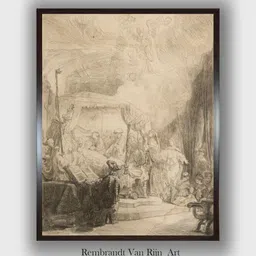 The Art House Beige & Grey The Death Of The Virgin Wooden Painting Wall Art-image-86