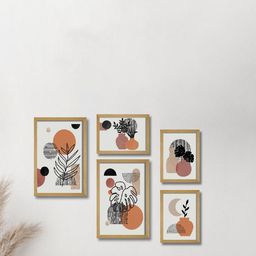 SAF Black & White 5-Pieces Abstract Painting Wall Arts-image-13