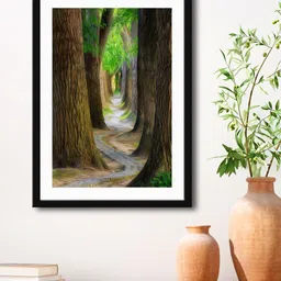 999Store Brown & Green Nature Road View Printed Painting Wall Art-image-23