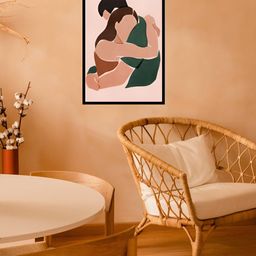 AbhiKalpya Art Studio-Get a vibe Peach-Coloured & Green Wooden Wall Painting-image-85