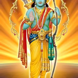Wallpics Green & Yellow Religious Printed Paper Wall Poster-image-91
