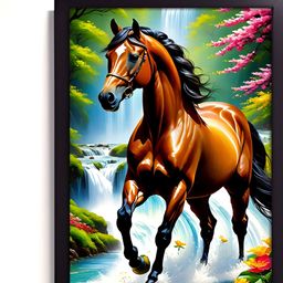 RANDOM Brown & Blue Birds & Animals Painting Wall Art-84
