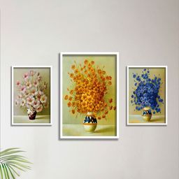 SAF White 3 Pieces Painting Wall Art-image-125