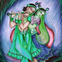 Wallpics Green & Blue Religious Wall Poster-image-100