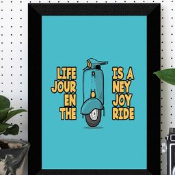 SAF Kids Blue & Yellow Painted Framed Wall Art-image-43
