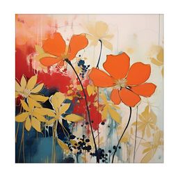 RANDOM Orange & Yellow Canvas Floral and Botanical Wall Art-picture-6