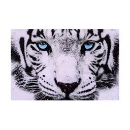 Inephos White & Black 1 Piece Birds and Animals Printed Canvas Wall Art-13