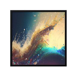 999Store Blue & Brown Canvas Abstract Painting Wall Art-image-73
