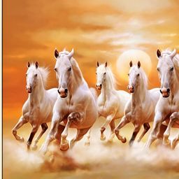 Wallpics Orange & White Animal Printed Waterproof Wall Poster-9