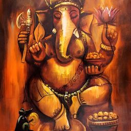 British Terminal Brown & Black Religious Painting Wall Art-image-68