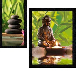 PnF Brown & Green 3 Pieces Paper Religious Wall Art-image-36