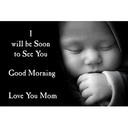 Wallpics Black & White Baby Painting Wall Poster-image-23