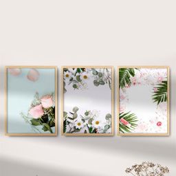 SAF White & Blue 3 Pieces Modern Painting Wall Art-8