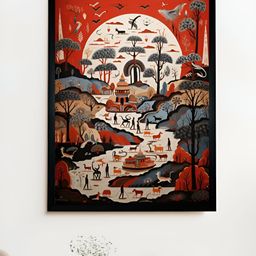 SOWPEACE Red & Grey Floral and Botanical Photographs Wall Art-3