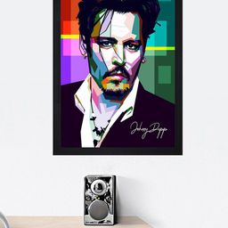 Gallery99 Purple & Black Johnny Depp Textured Framed Wall Art-image-60