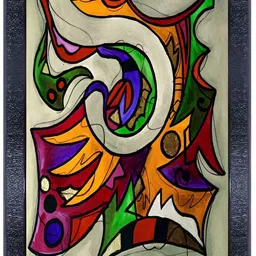 PnF Black & Grey Abstract Wooden Paintings Wall Art-25
