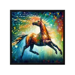 999Store Green & Blue Canvas Birds And Animals Painting Wall Art-picture-12