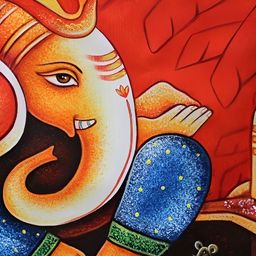 Wallpics Blue & Orange Religious Printed Wall Poster-image-73