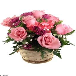 PnF Black & Pink Wooden Floral and Botanical Painting Wall Art-picture-6