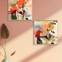 Aura Beige & Red 2 Pieces Painting Wall Arts-image-83
