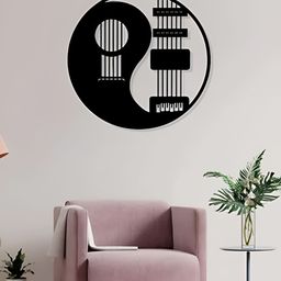 ARTROOMS Black Mandala Guitar Metal Wall Hangings-picture-5