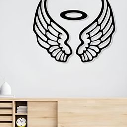 ARTROOMS Black Angel Wings Metal Wall Decor-picture-44