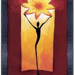 PnF Black & Yellow Wooden Abstract Wall Painting-image-68