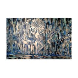 Inephos Blue & Brown 1 Piece Paper Other Wall Paintings-image-68