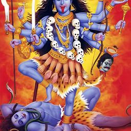 Wallpics Blue & Red Religious Printed Wall Poster-image-97