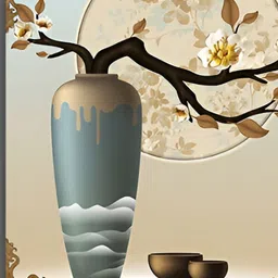 PnF Beige & Green 3 Piece Wooden Floral and Botanical Wall Art-image-83