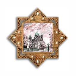 PnF Brown & Pink Wooden Painting Wall Art-image-84