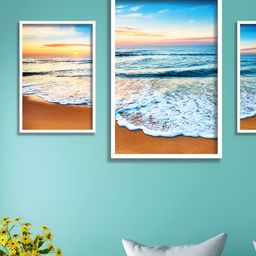 Aura Blue & White 3 Pieces Wall Arts-image-61