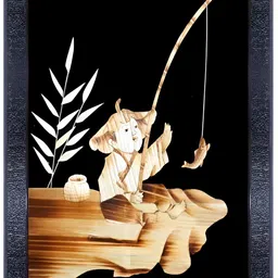PnF Black & Beige Wooden Abstract Wall Art-image-81