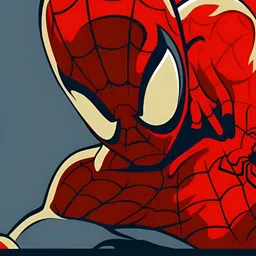 Wallpics Red & Blue Cartoon Characters Printed Wall Poster-image-67