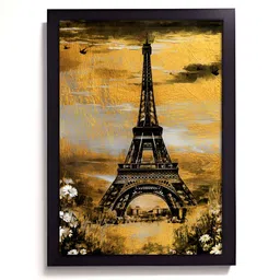 RANDOM Yellow & Grey Abstract Painting Wall Art-25