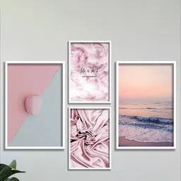 SAF Purple & Blue 4 Pieces Modern Art Painting Wall Arts-image-10