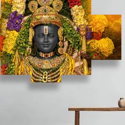 SAF Gold Toned & Green 5 Piece Synthetic Wooden Religious Paintings Wall Art-picture-21
